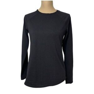 So Soft Black Tee long Sleeves Small Women Sweatshirt